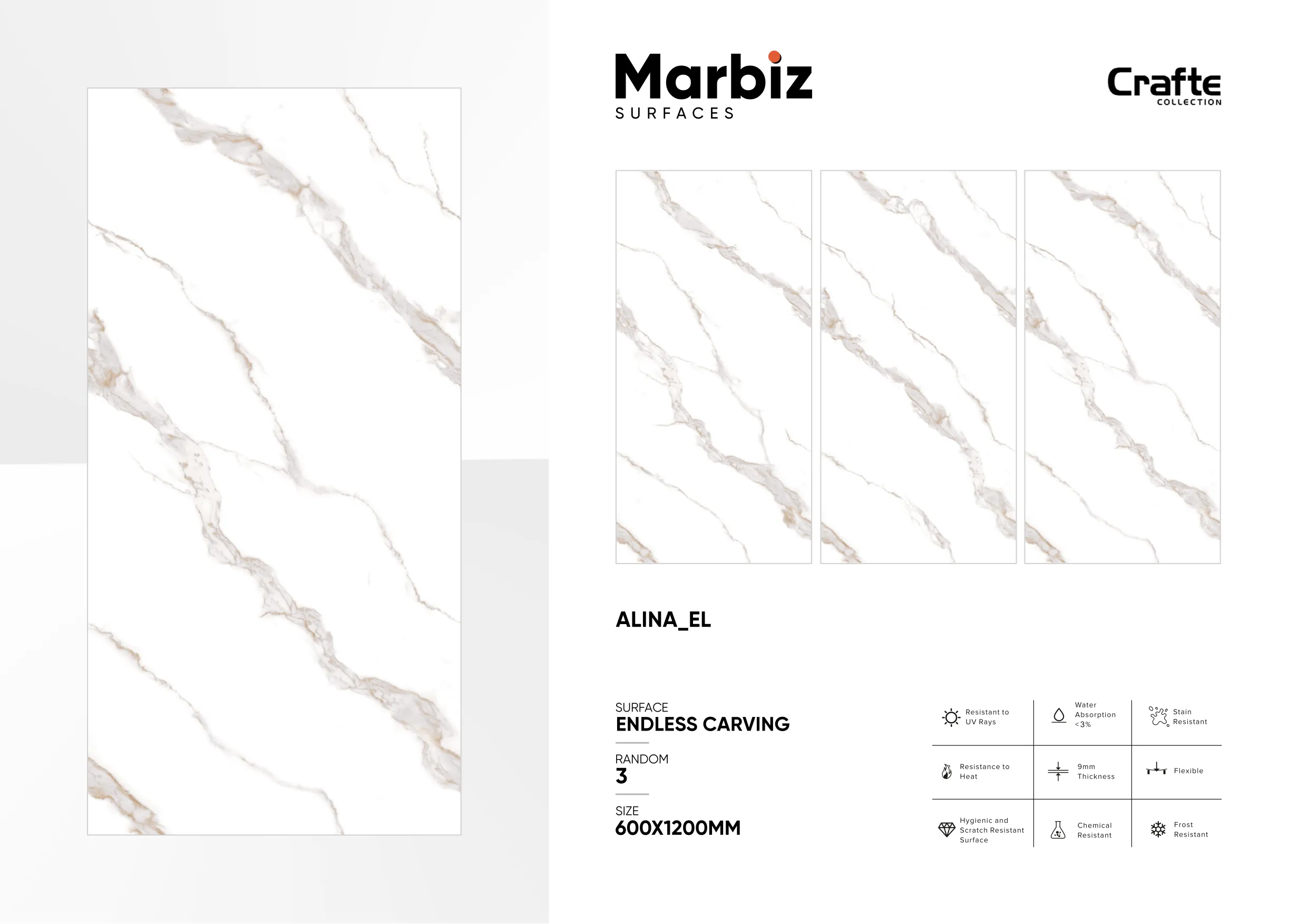Crafte 600x1200mm White Endless 11