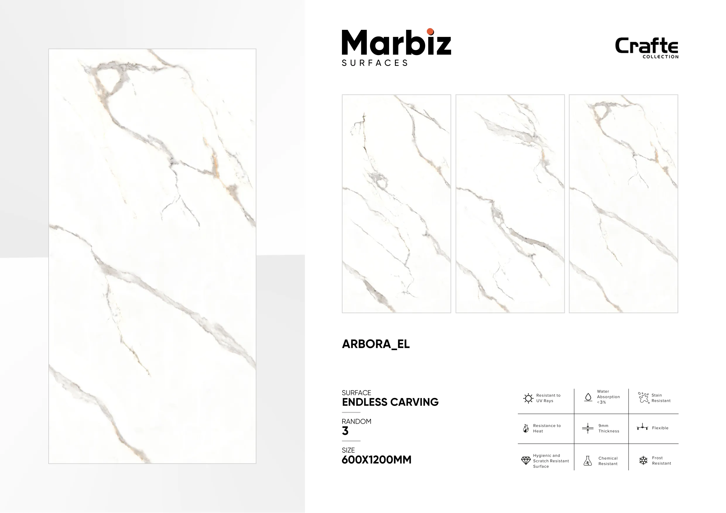 Crafte 600x1200mm White Endless 13