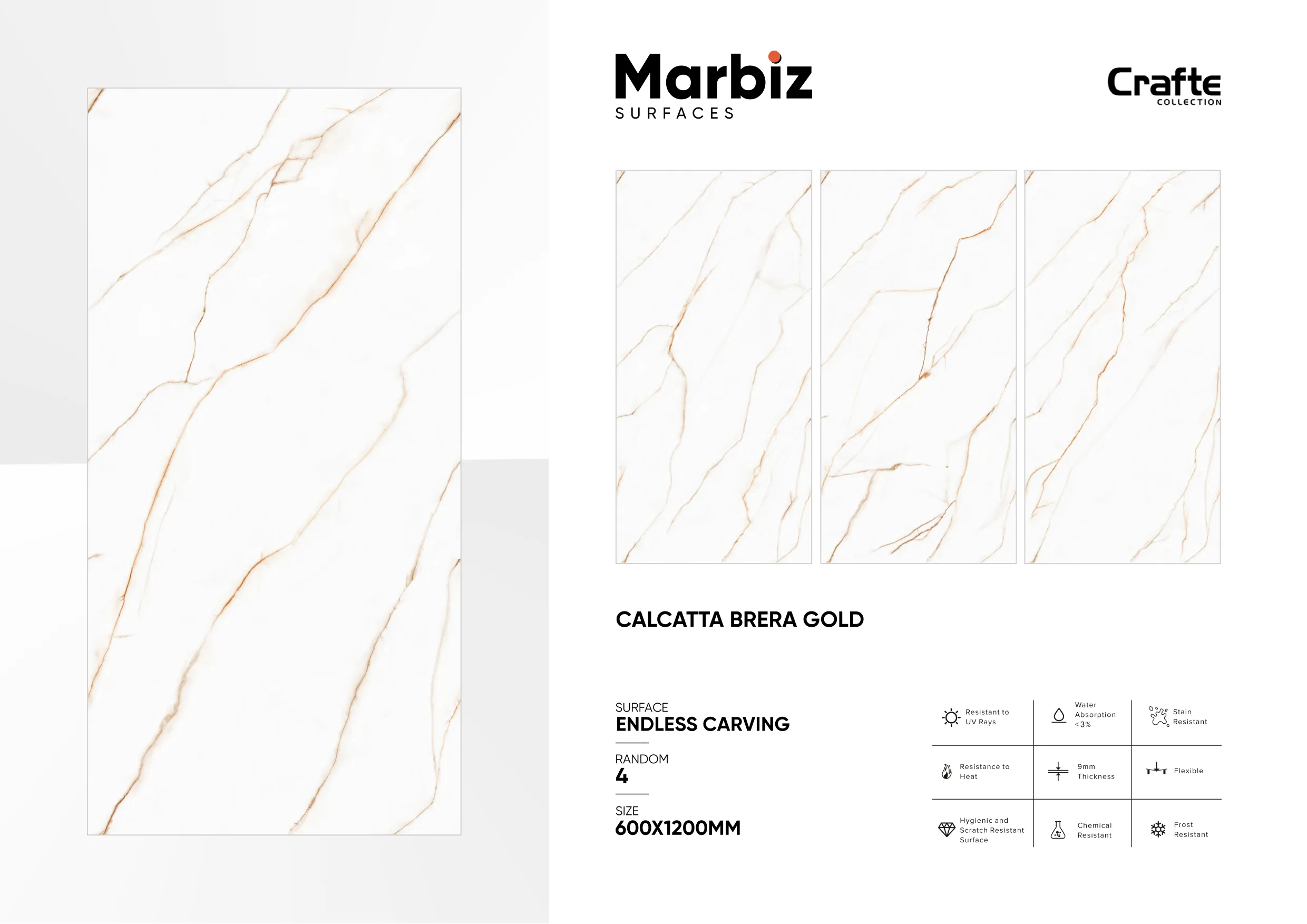 Crafte 600x1200mm White Endless 27
