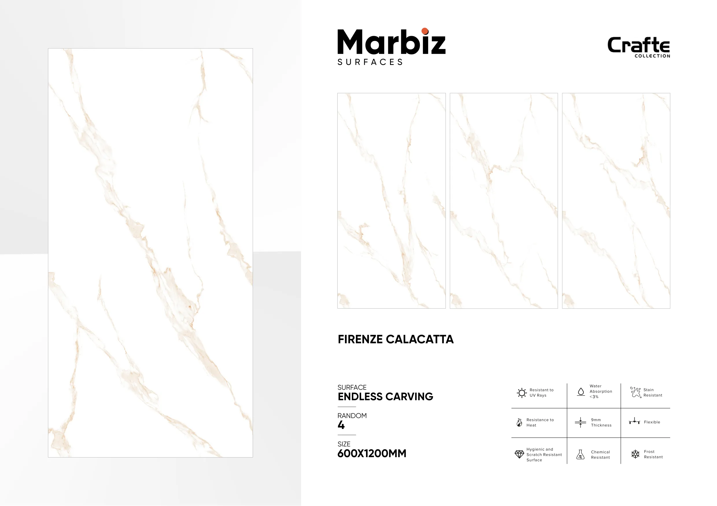 Crafte 600x1200mm White Endless 59