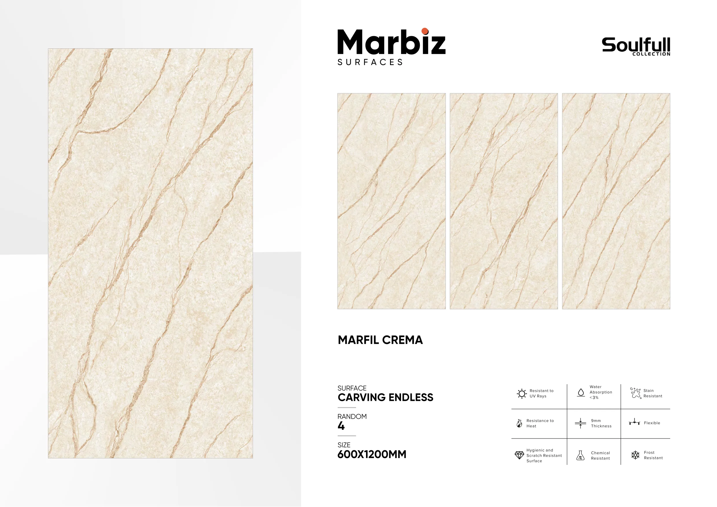 Soulfull 600x1200mm Carving Endless 103