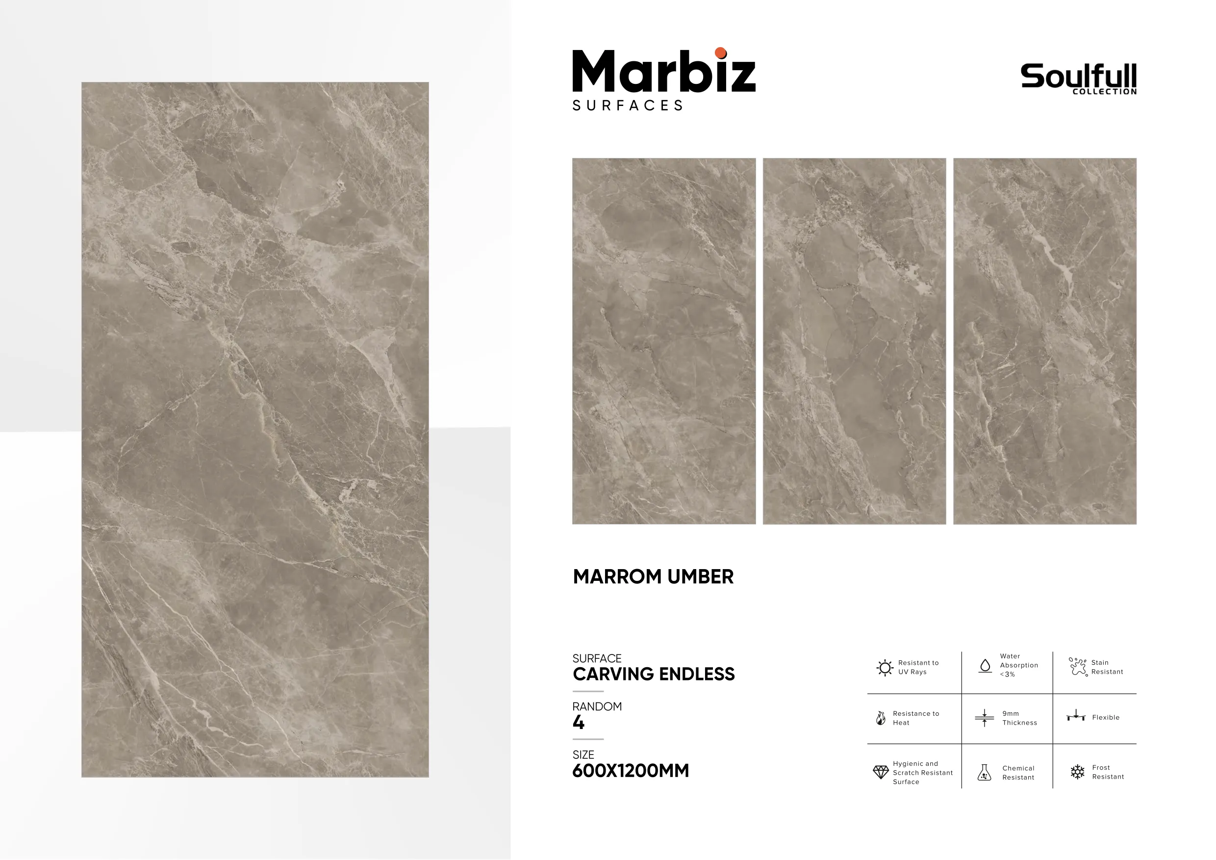Soulfull 600x1200mm Carving Endless 117