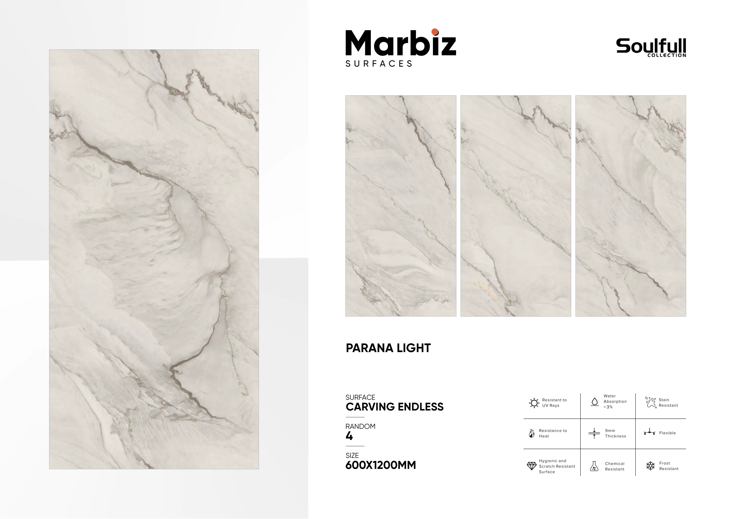Soulfull 600x1200mm Carving Endless 135