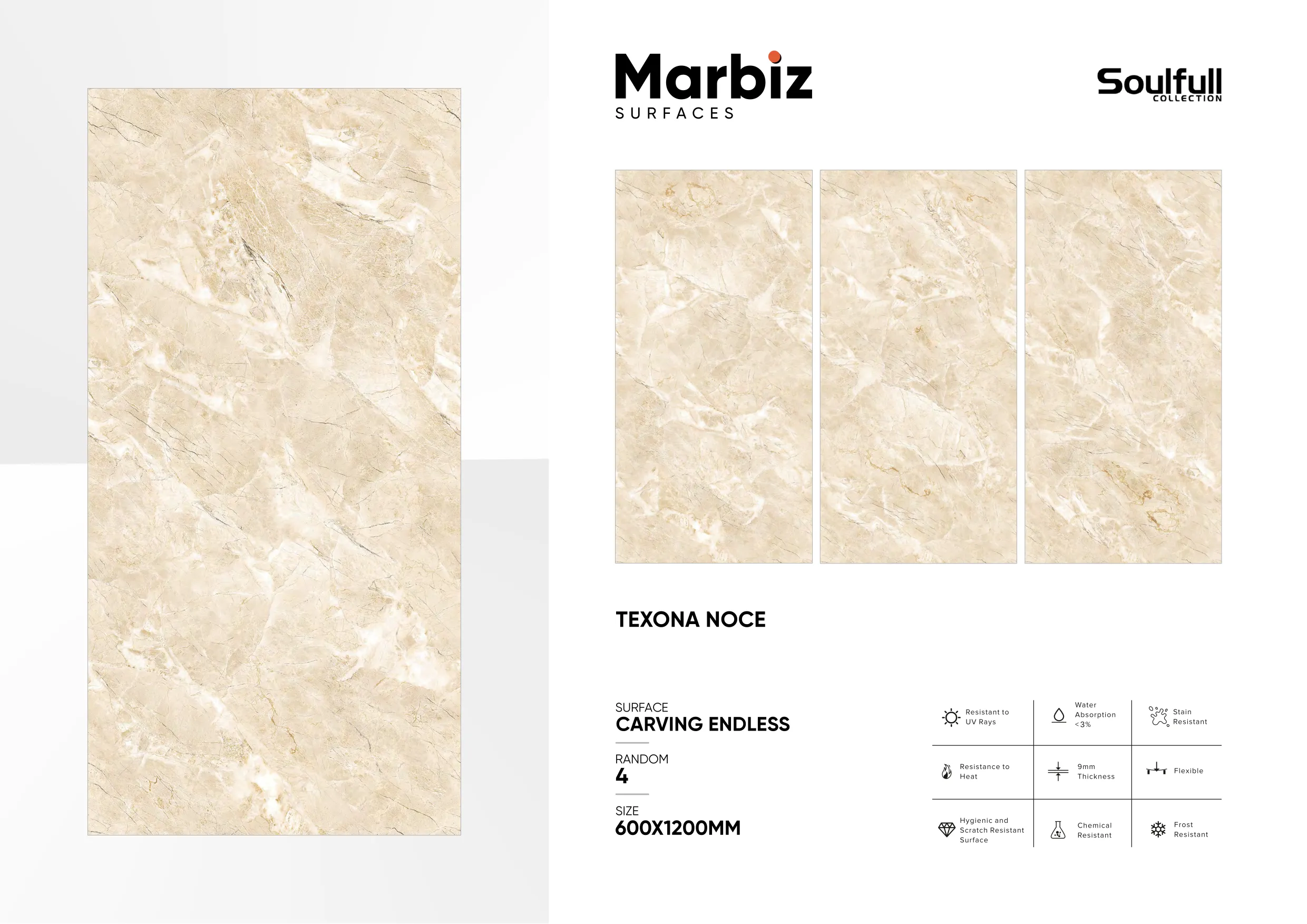 Soulfull 600x1200mm Carving Endless 169