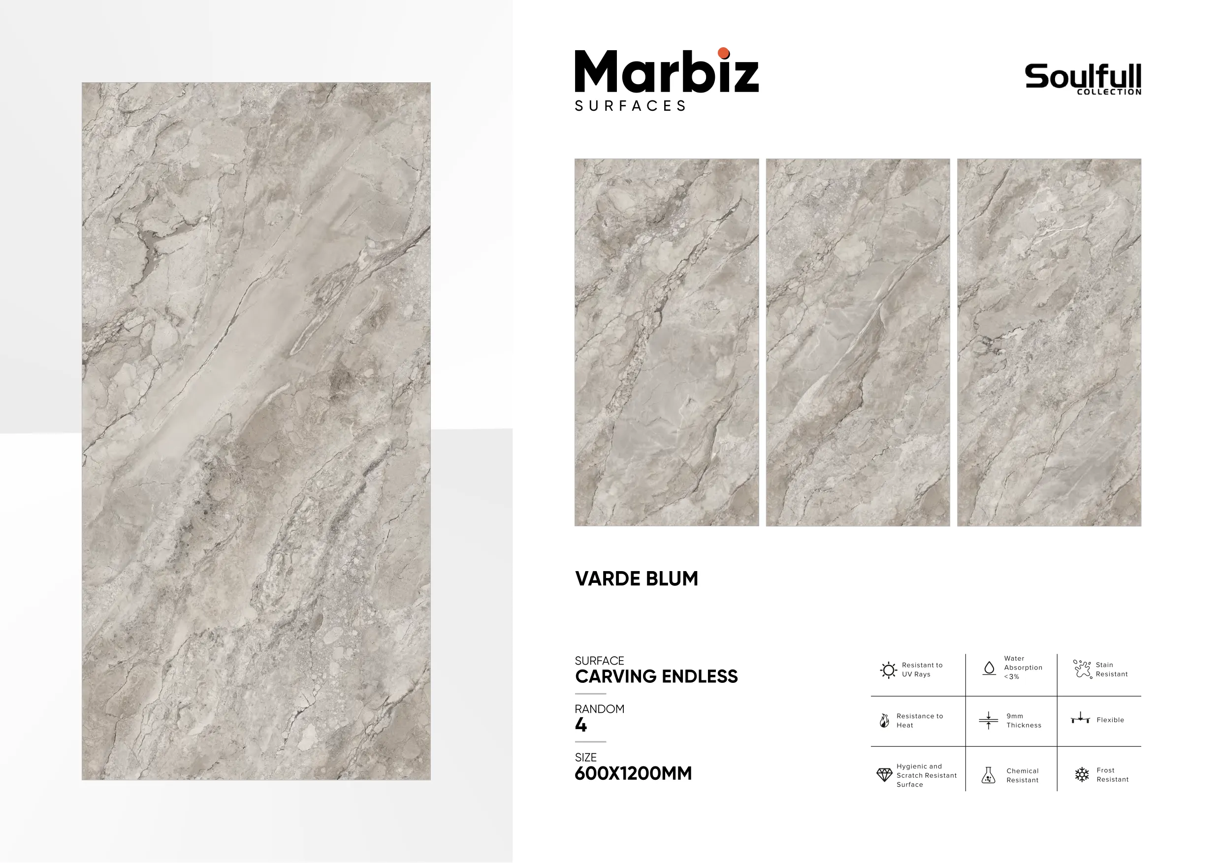 Soulfull 600x1200mm Carving Endless 177