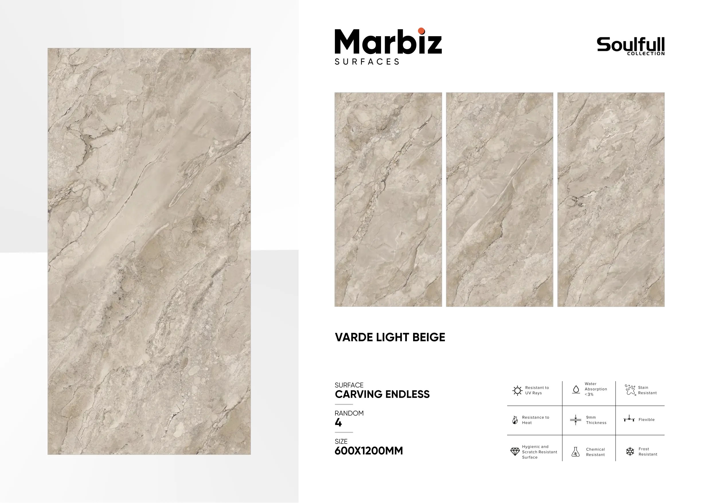 Soulfull 600x1200mm Carving Endless 179
