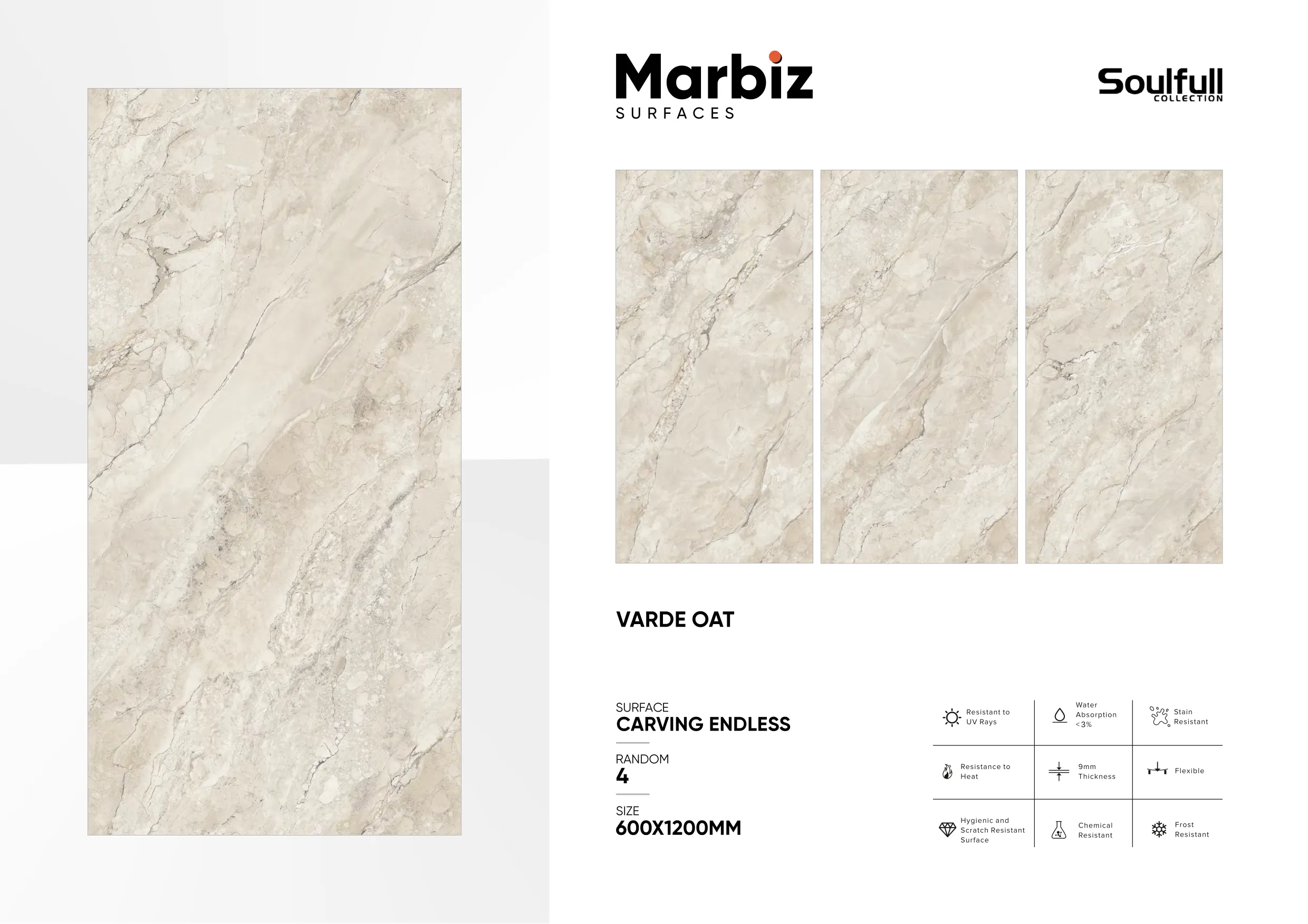 Soulfull 600x1200mm Carving Endless 181