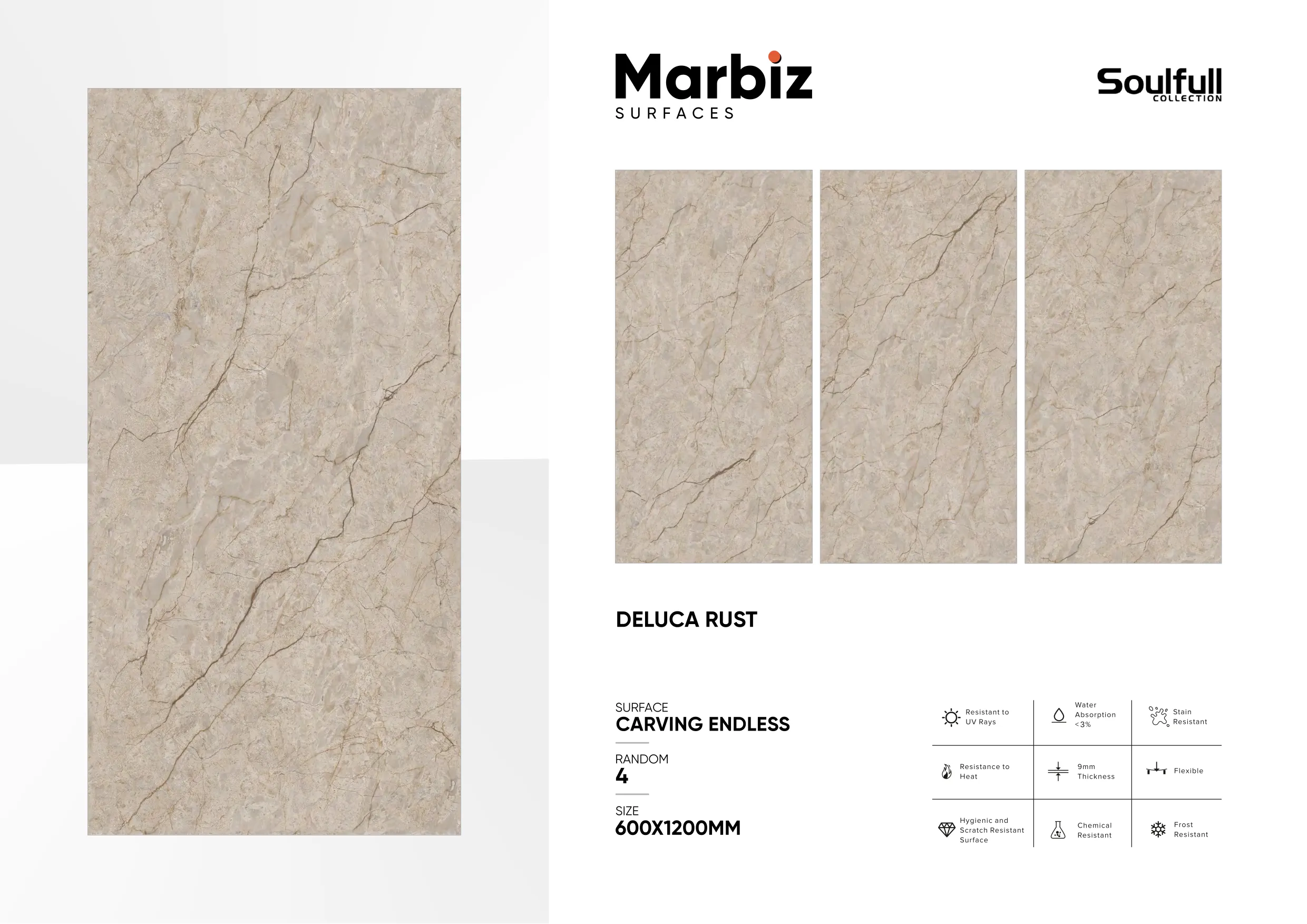 Soulfull 600x1200mm Carving Endless 197