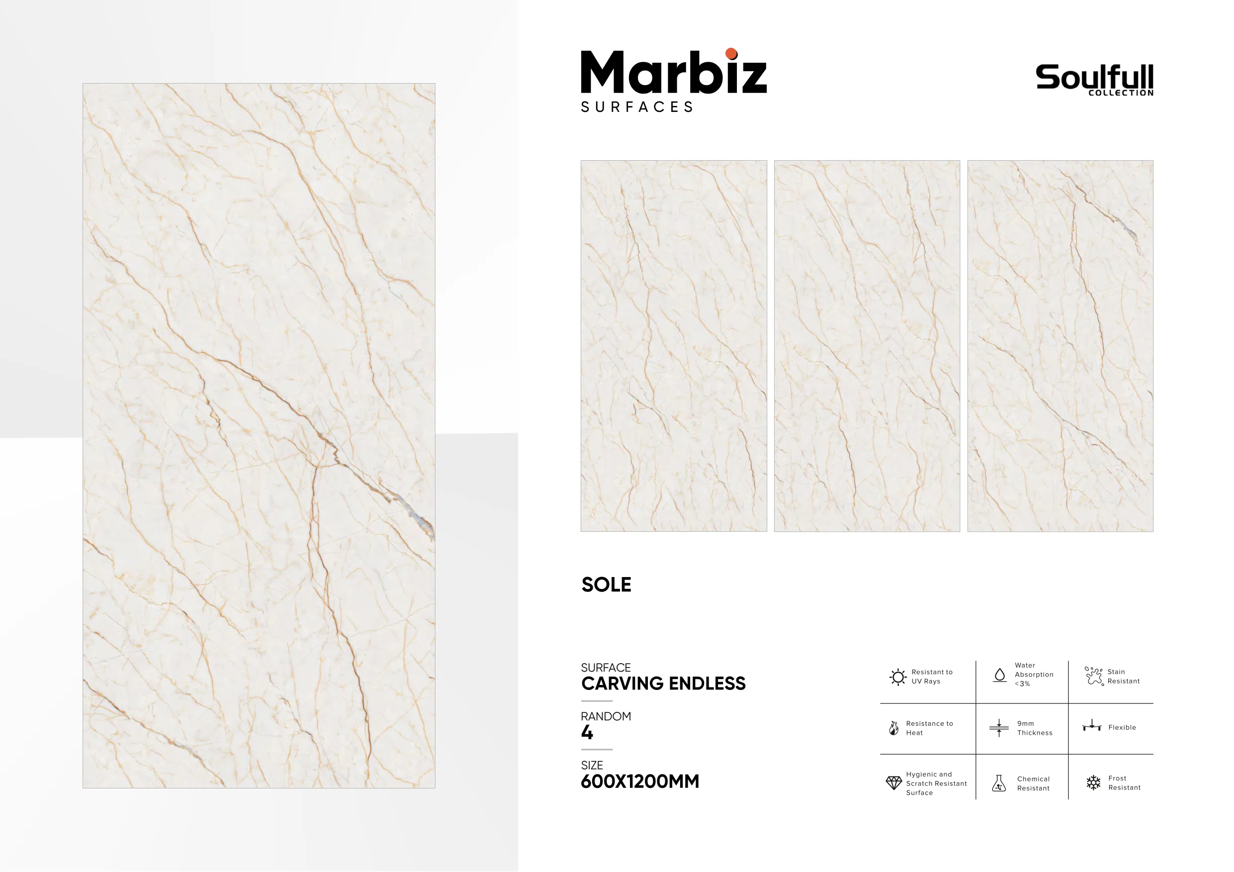 Soulfull 600x1200mm Carving Endless 217