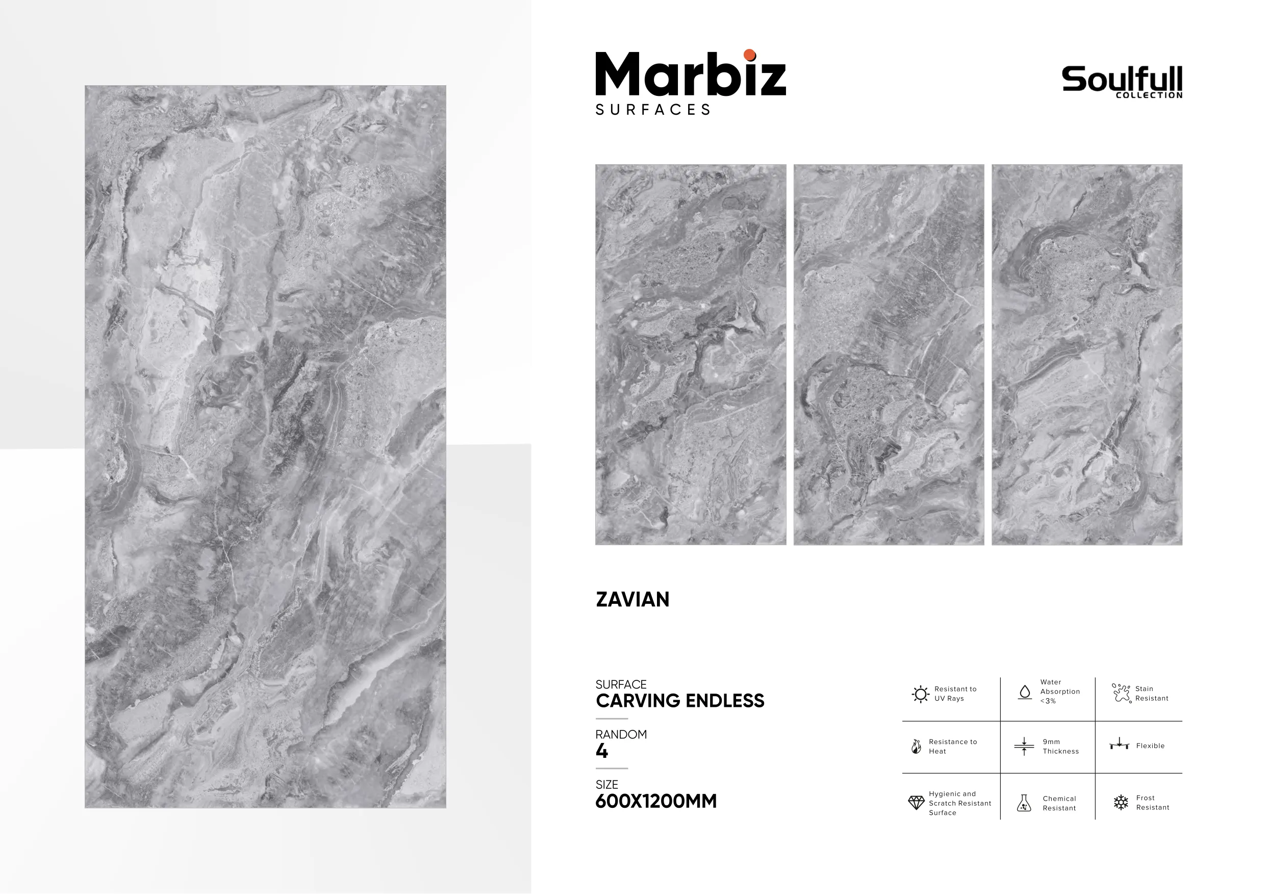 Soulfull 600x1200mm Carving Endless 219