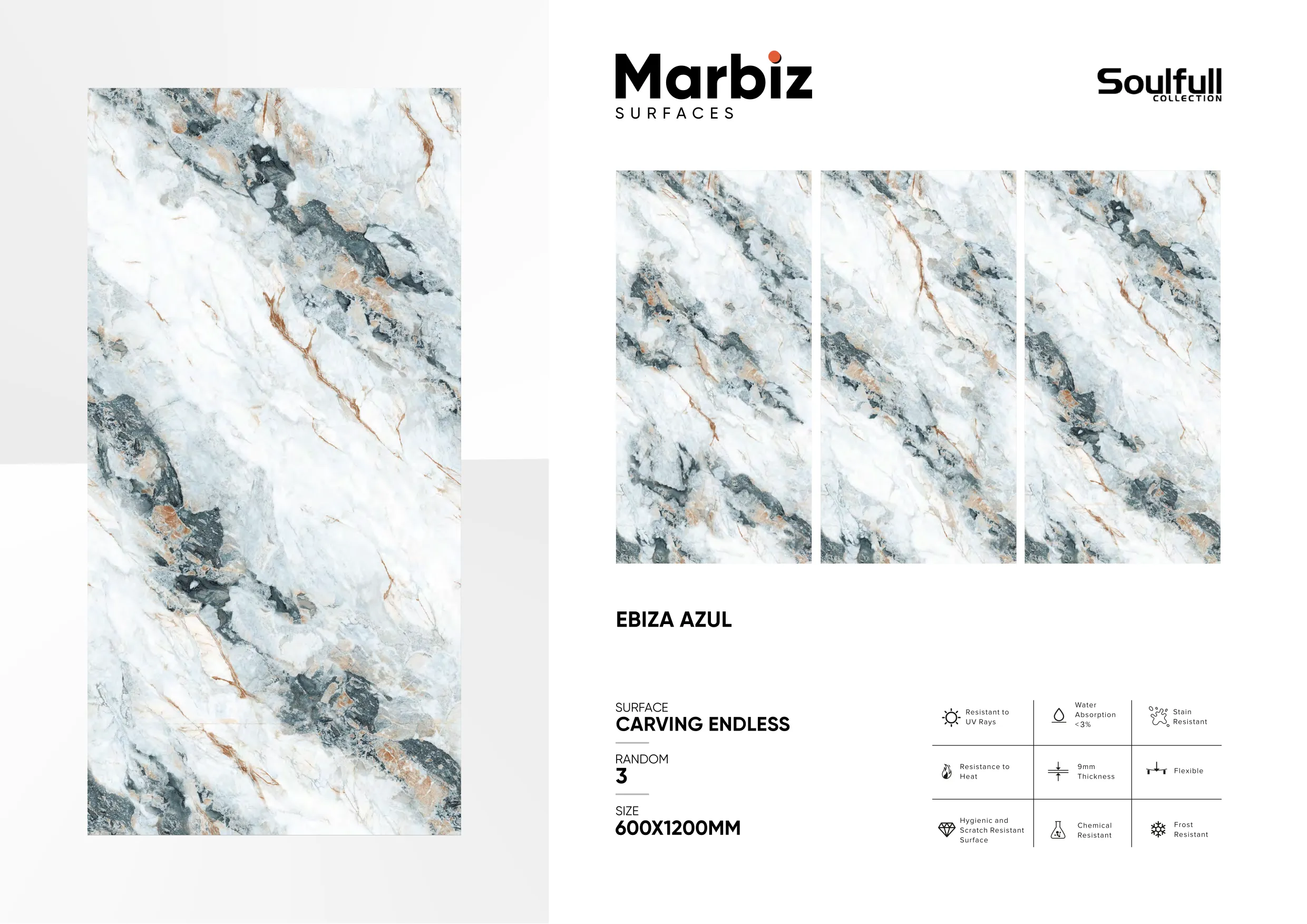 Soulfull 600x1200mm Carving Endless 225