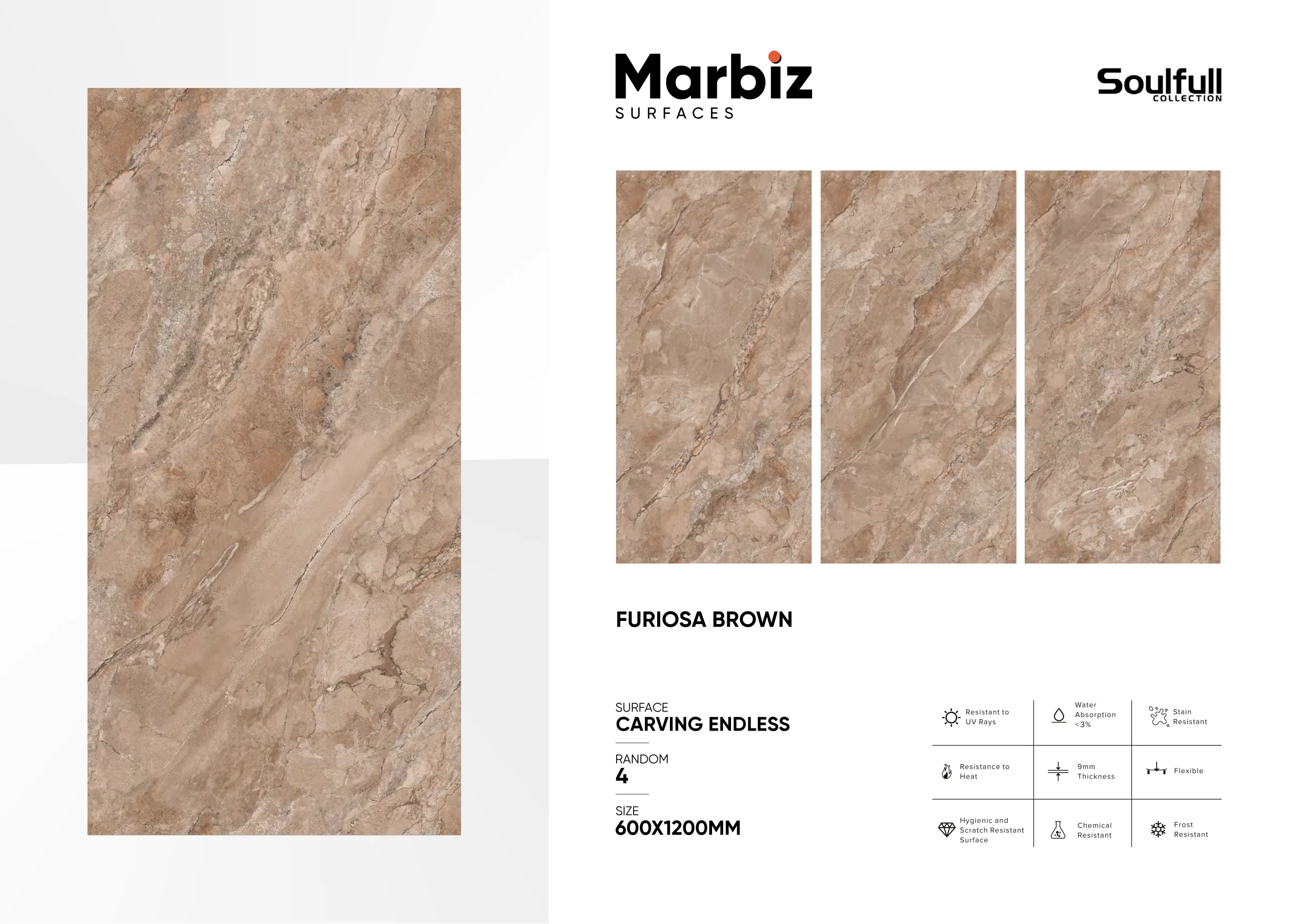 Soulfull 600x1200mm Carving Endless 237