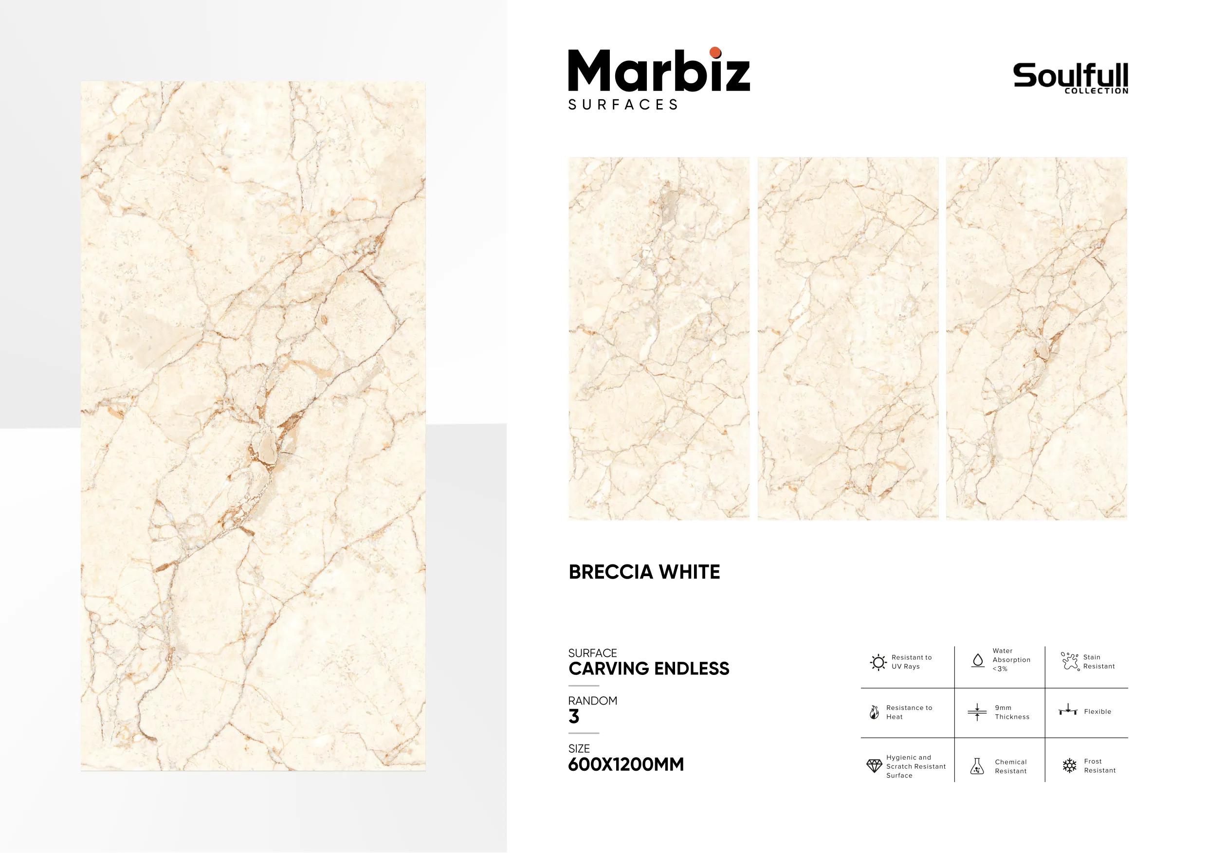 Soulfull 600x1200mm Carving Endless 55