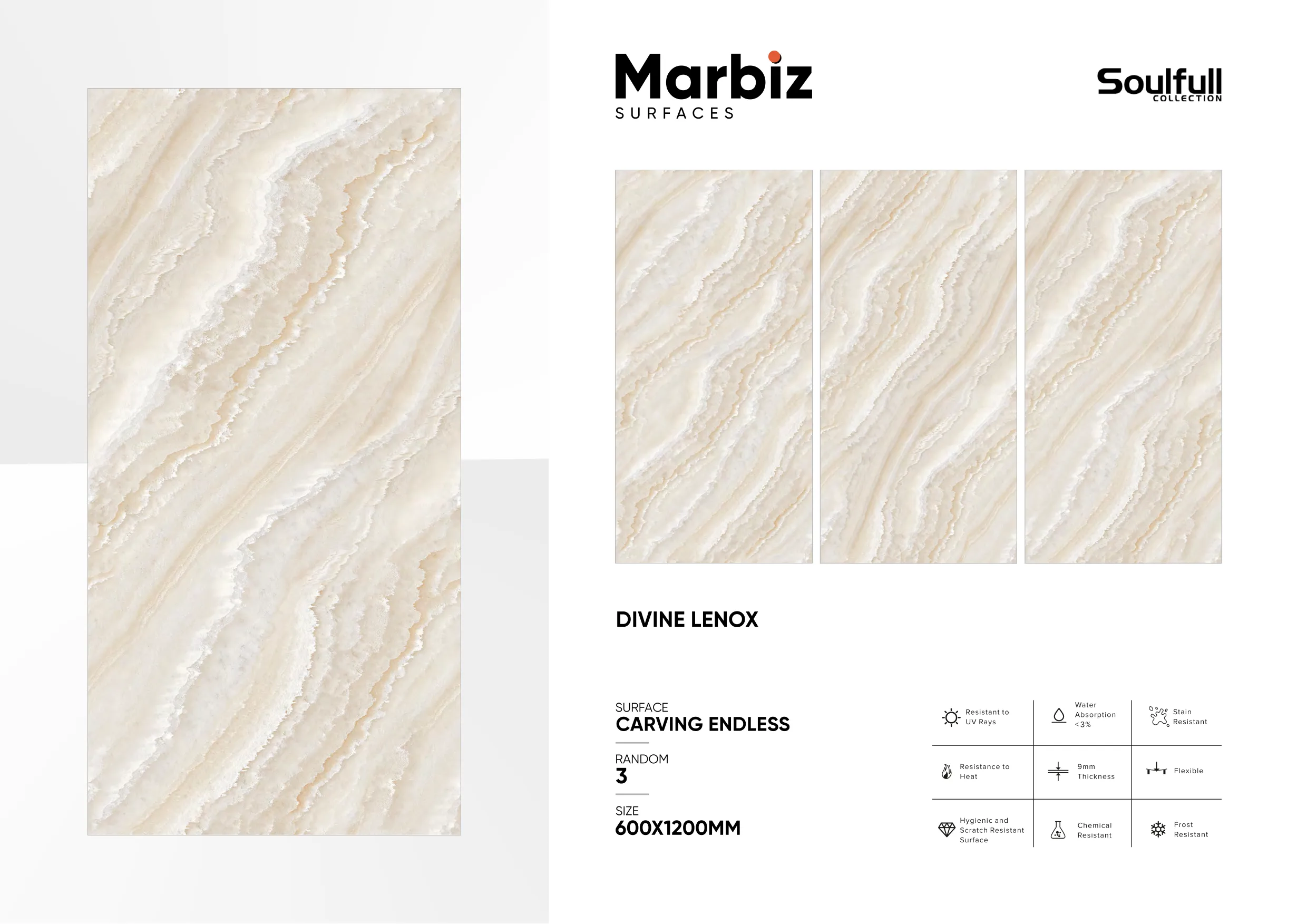Soulfull 600x1200mm Carving Endless 73