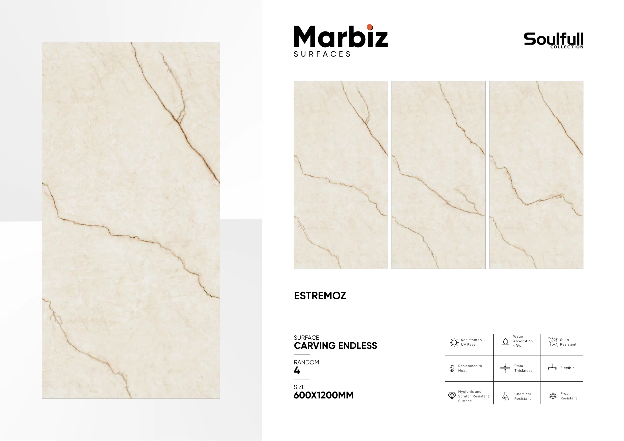 Soulfull 600x1200mm Carving Endless 75