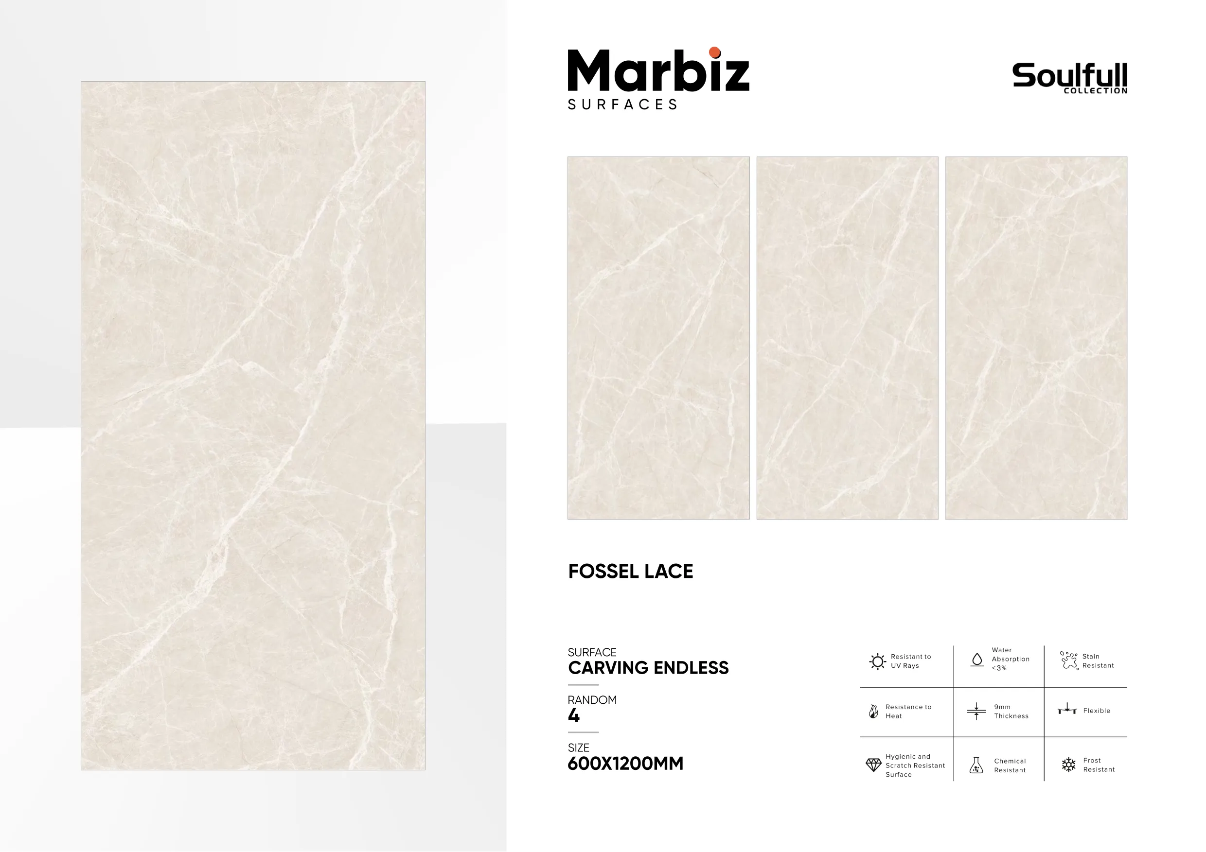 Soulfull 600x1200mm Carving Endless 87