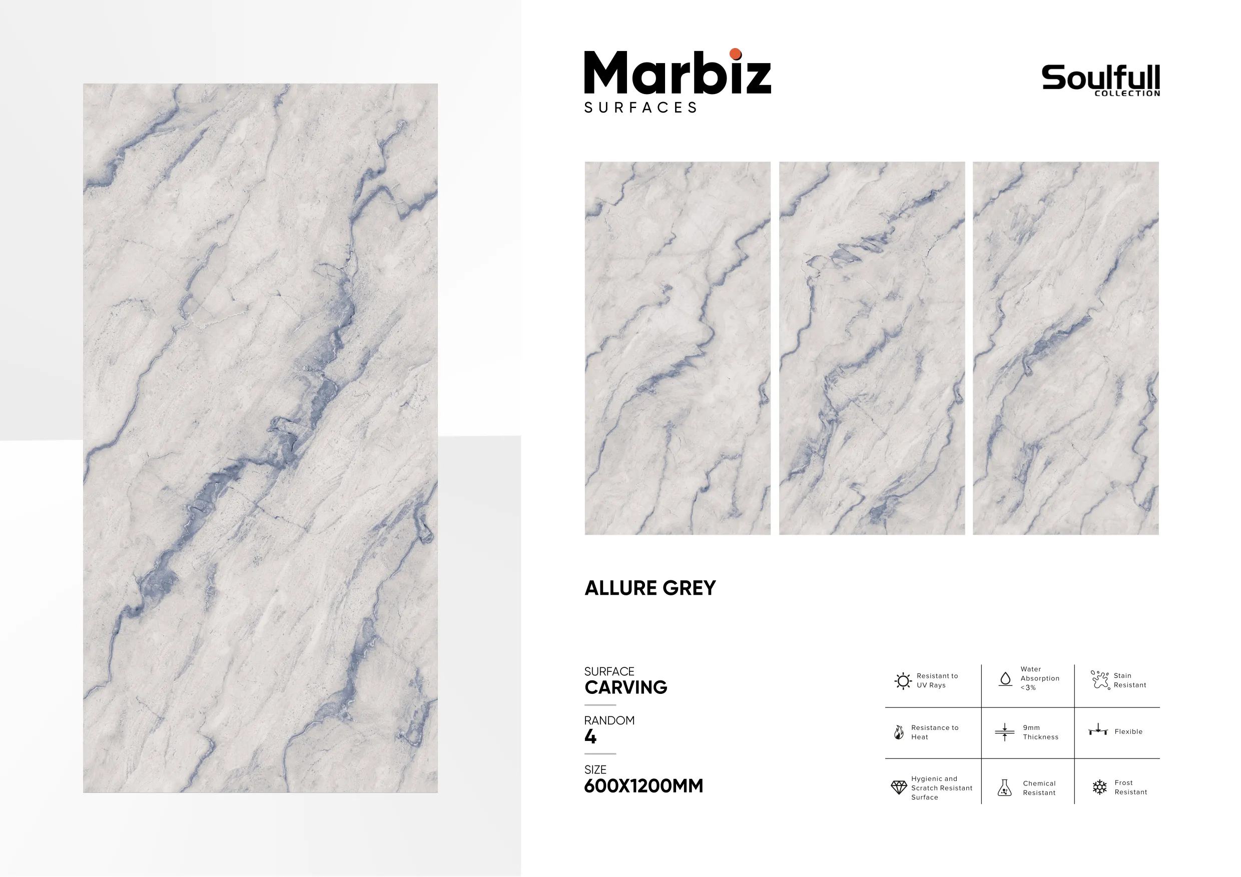 Soulfull 600x1200mm Carving Random 133