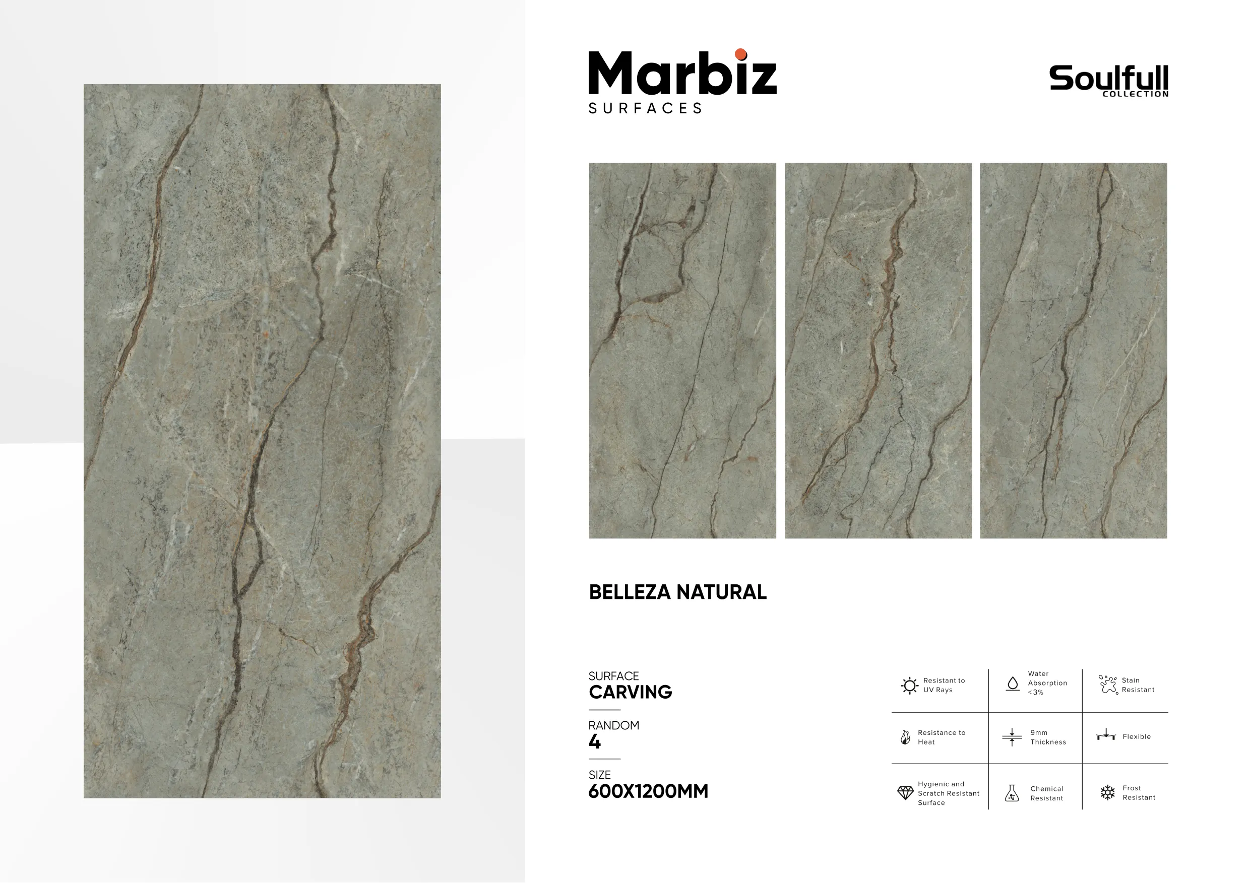 Soulfull 600x1200mm Carving Random 139
