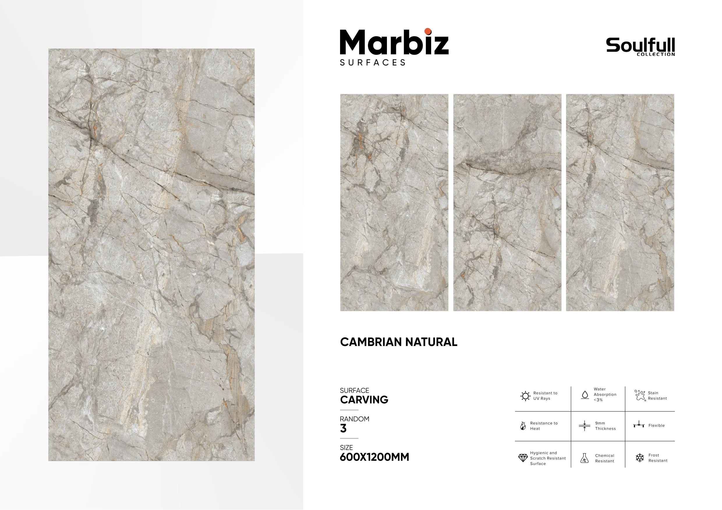 Soulfull 600x1200mm Carving Random 151
