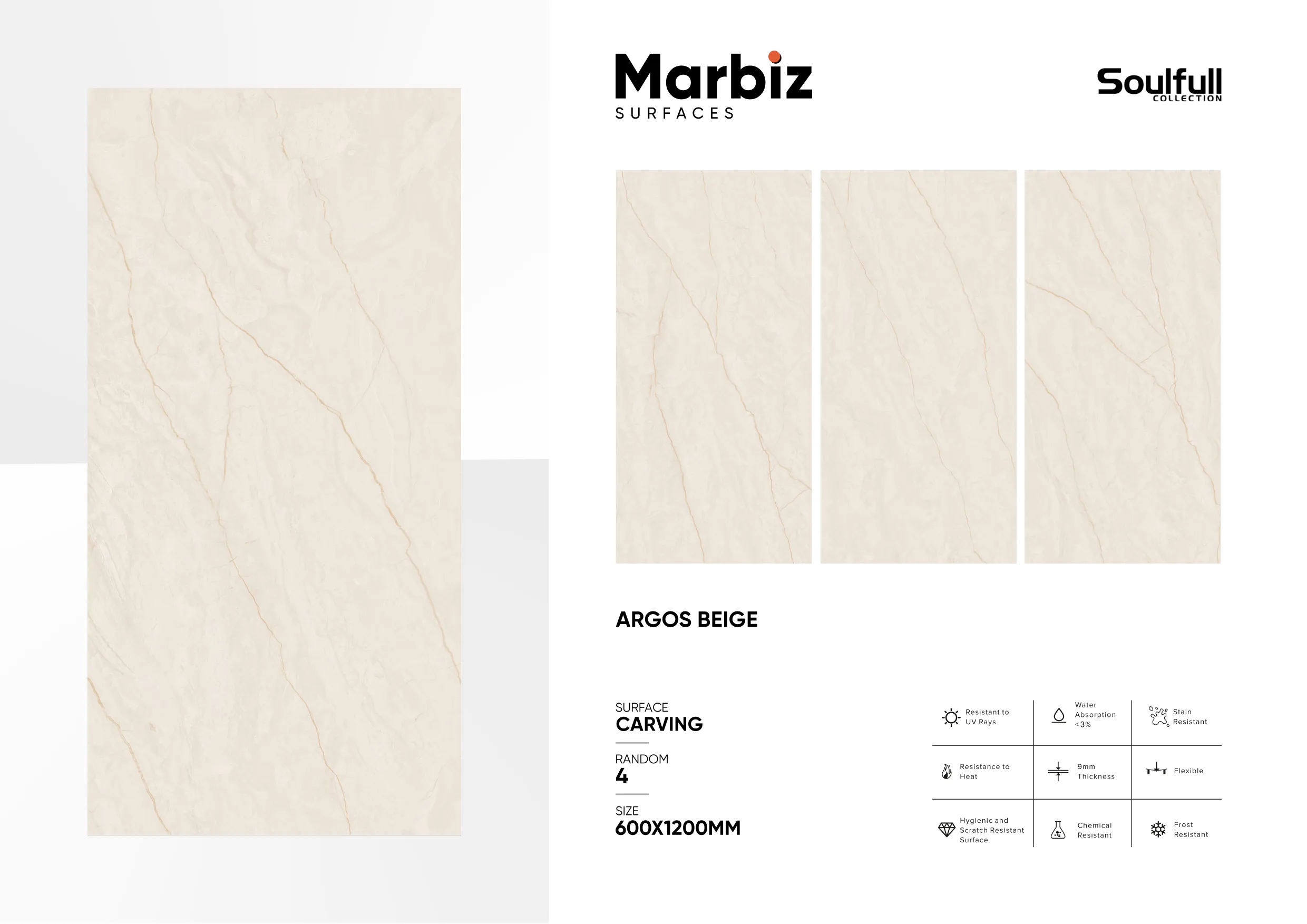Soulfull 600x1200mm Carving Random 17