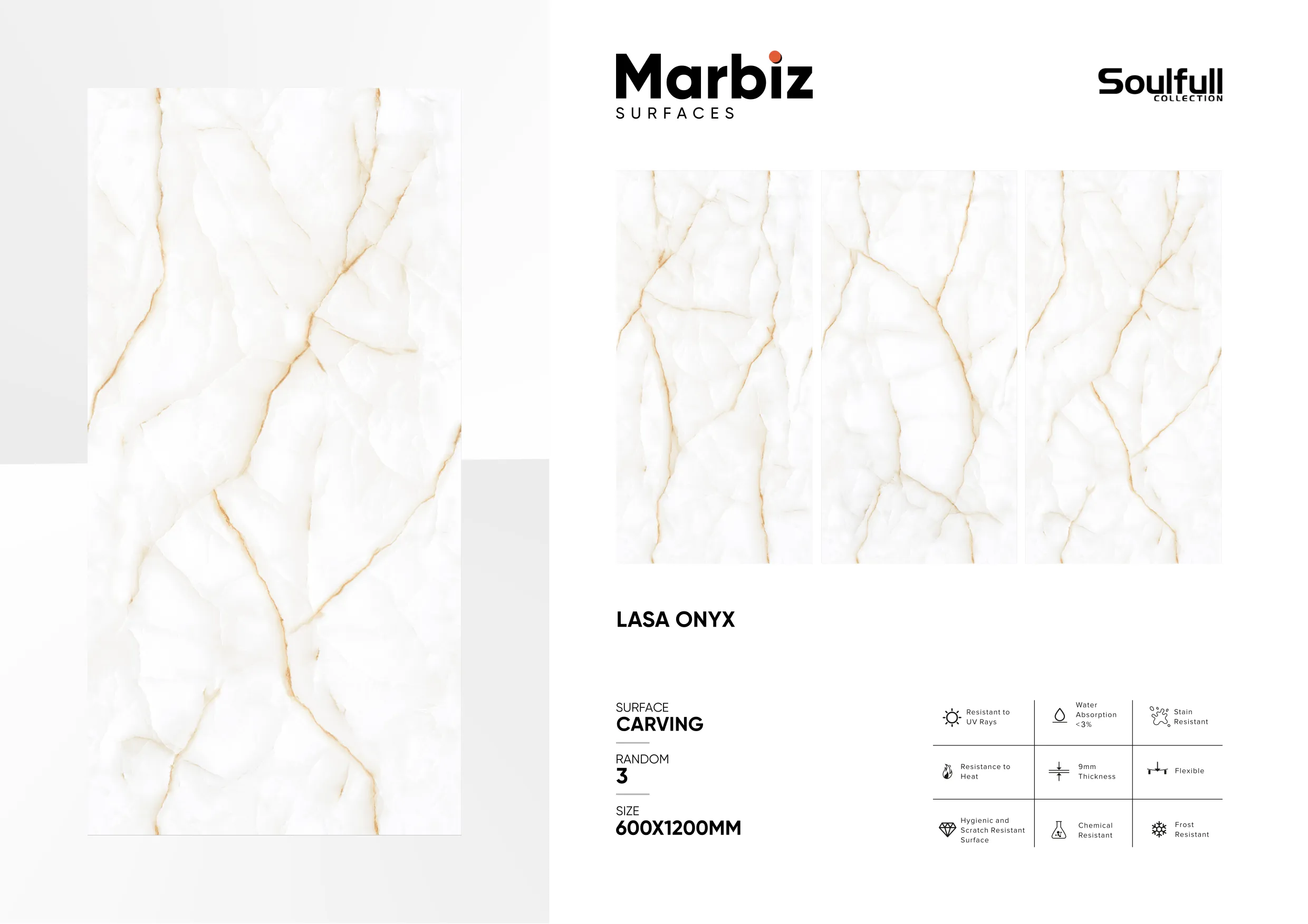 Soulfull 600x1200mm Carving Random 173