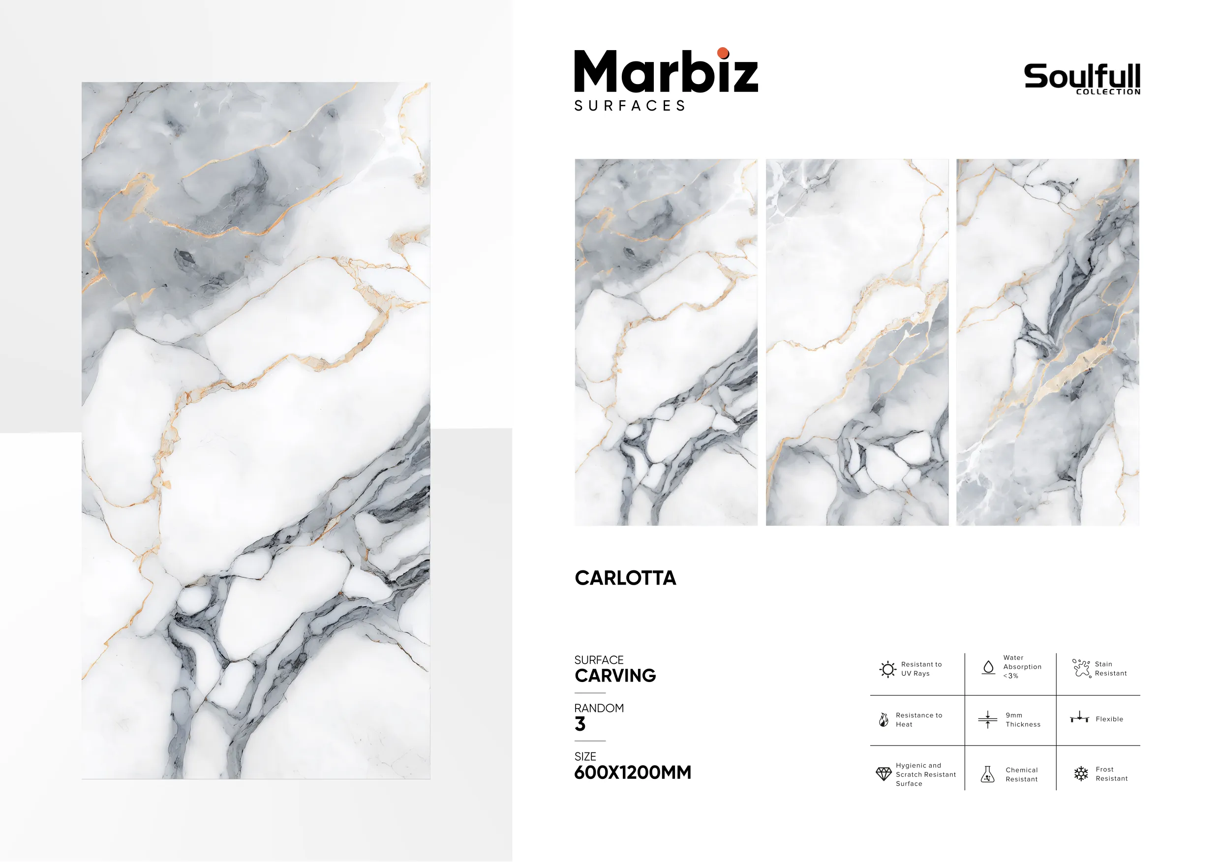 Soulfull 600x1200mm Carving Random 213