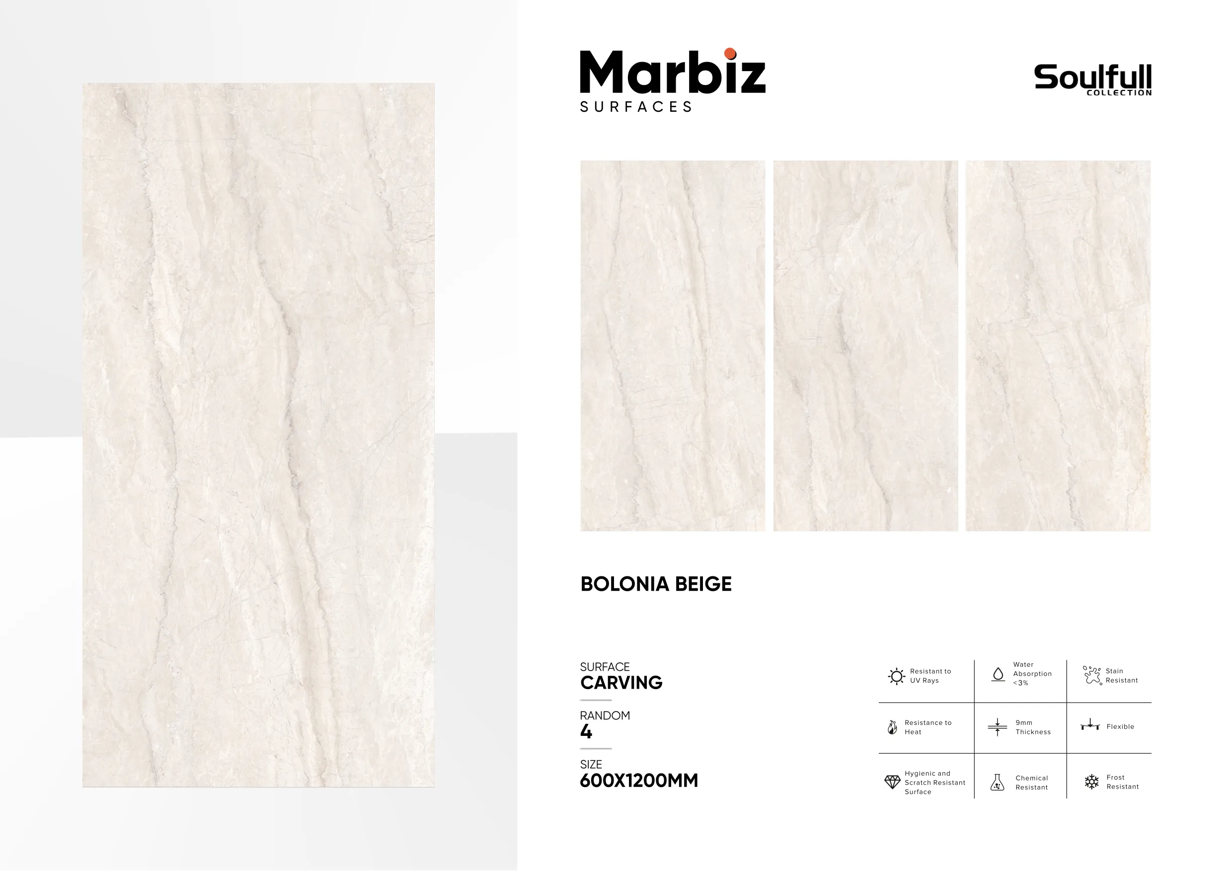 Soulfull 600x1200mm Carving Random 31