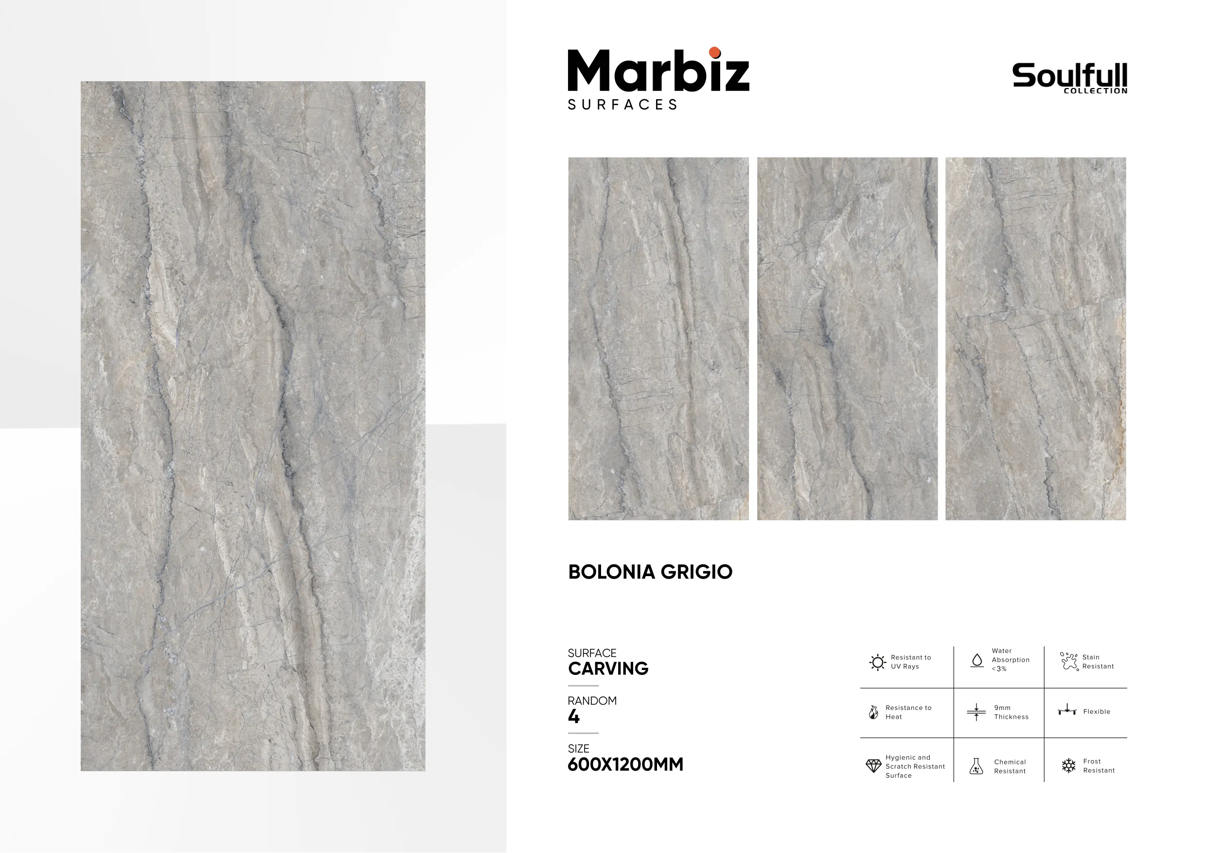 Soulfull 600x1200mm Carving Random 37