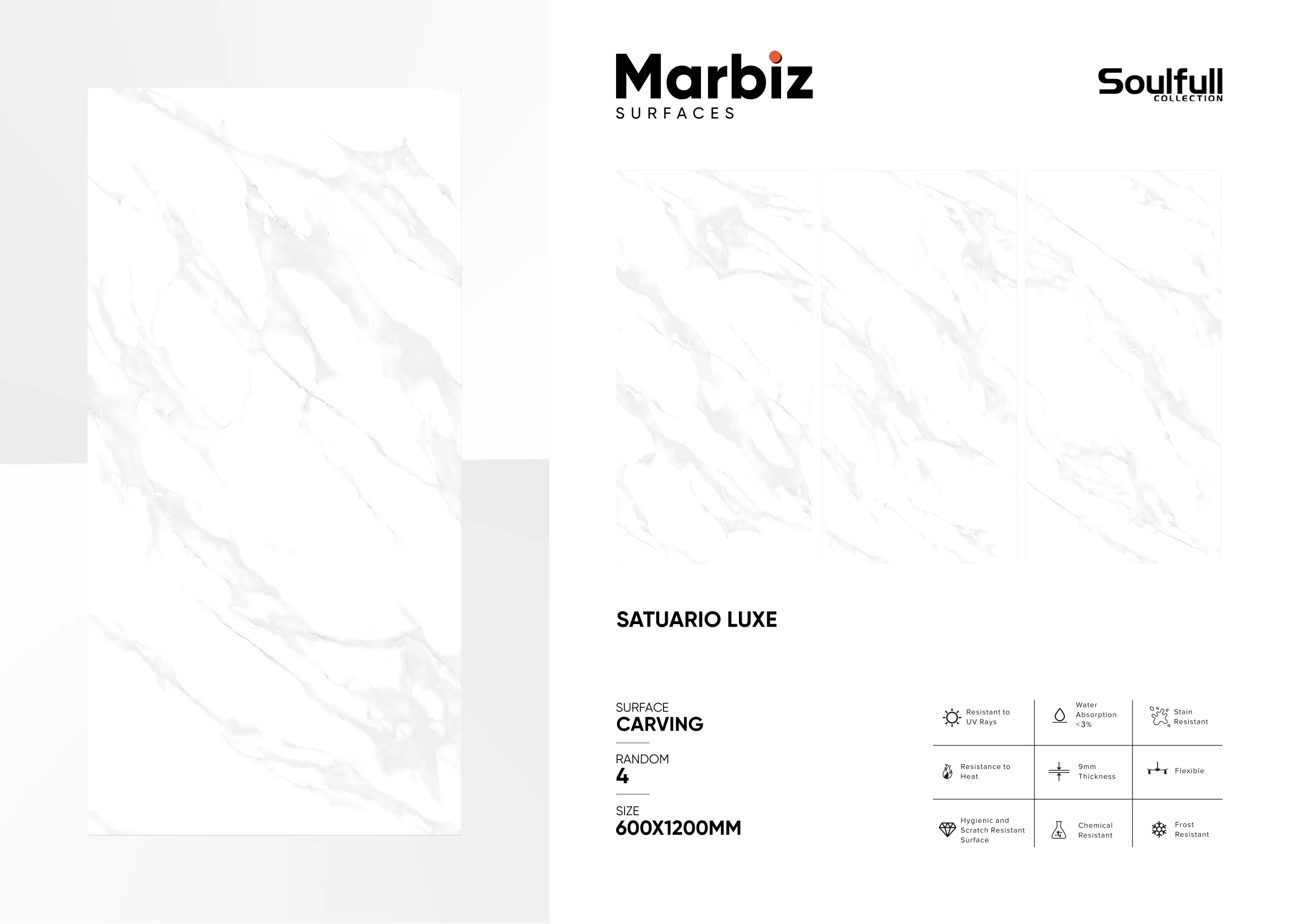Soulfull 600x1200mm Carving Random 99